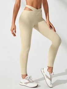 Lifespree Leggings deportivos con abertura cintura cintura