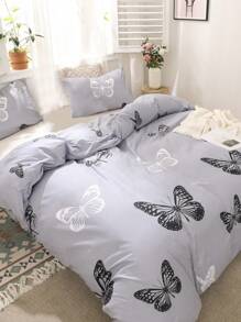 Set de cama con mariposa sin relleno - Gris - Ver 6