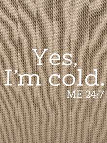 SHEIN Unity Hơn Đồ họa Khẩu hiệu Lót nhiệt Áo nỉ - Màu Khaki - Xem 9