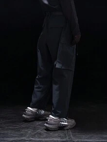 男士戶外功能工裝褲 - 黑色 - 查看 7