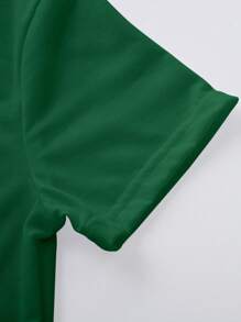 SHEIN Essnce Christmas Print Tee - Green - View 3