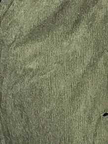 Chiquease Button Front Belted Corduroy Coat - Army Green - View 7