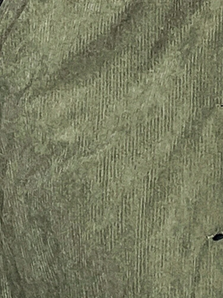 Button Front Belted Corduroy Coat