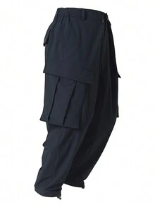 男士戶外功能工裝褲 - 黑色 - 查看 5