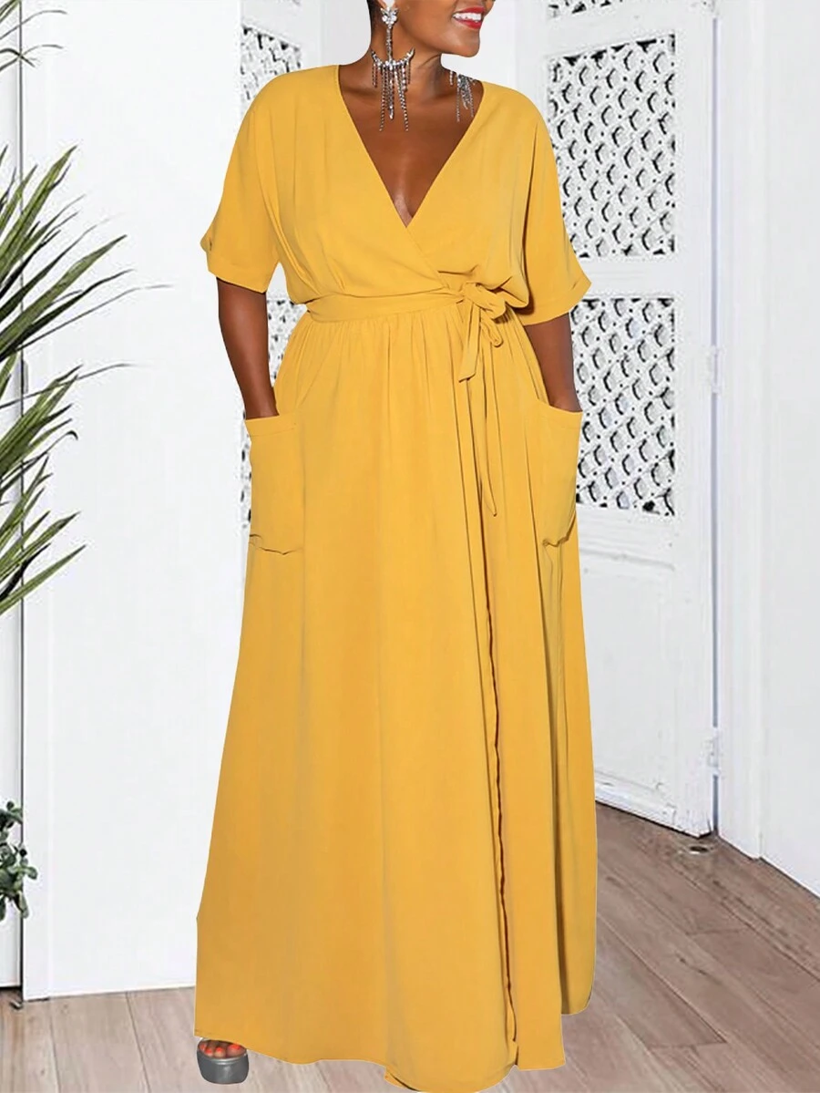 Falda Larga Para Mujeres - Amarillo - Ver 1