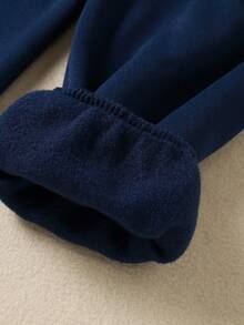 SHEIN Unity Plus Size Letter Print Sweatshirt - Navy Blue - View 9