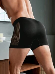 Men's Cutout Boxer Briefs 6 Pcs, - Black - View 2