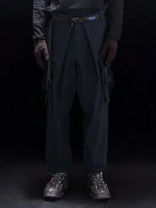 男士戶外功能工裝褲 - 黑色 - 查看 8