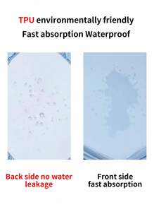 1pc Solid Fitted Sheet, Simple Plain Color Waterproof Fitted Bottom Sheet For Bedroom - Dusty Pink - View 4