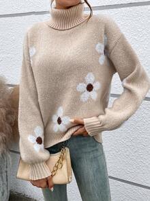 SHEIN LUNE 女士毛衣 - 杏色 - 查看 5