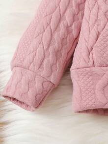 Baby Girl 3D Ear Design Hoodie & Sweatpants - Baby Pink - View 4