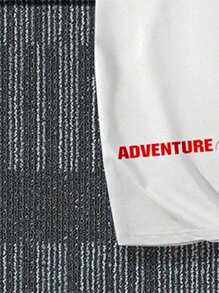 Manfinity LEGND Men's Letter Print T-shirt And Drawstring Waist Shorts 2pcs/set - Multicolor - View 6