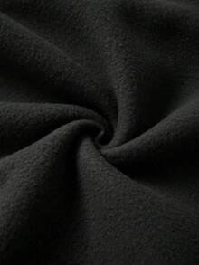 SHEIN EZwear 大碼標語圖案落肩袖運動衫 - 黑色 - 查看 6