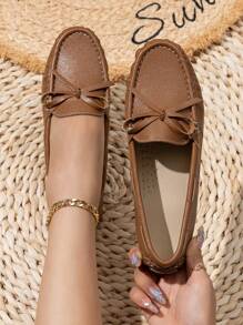 New Arrival Women's Casual Work Shoes/round Toe Flat Loafers/driving Shoes For All Seasons/black