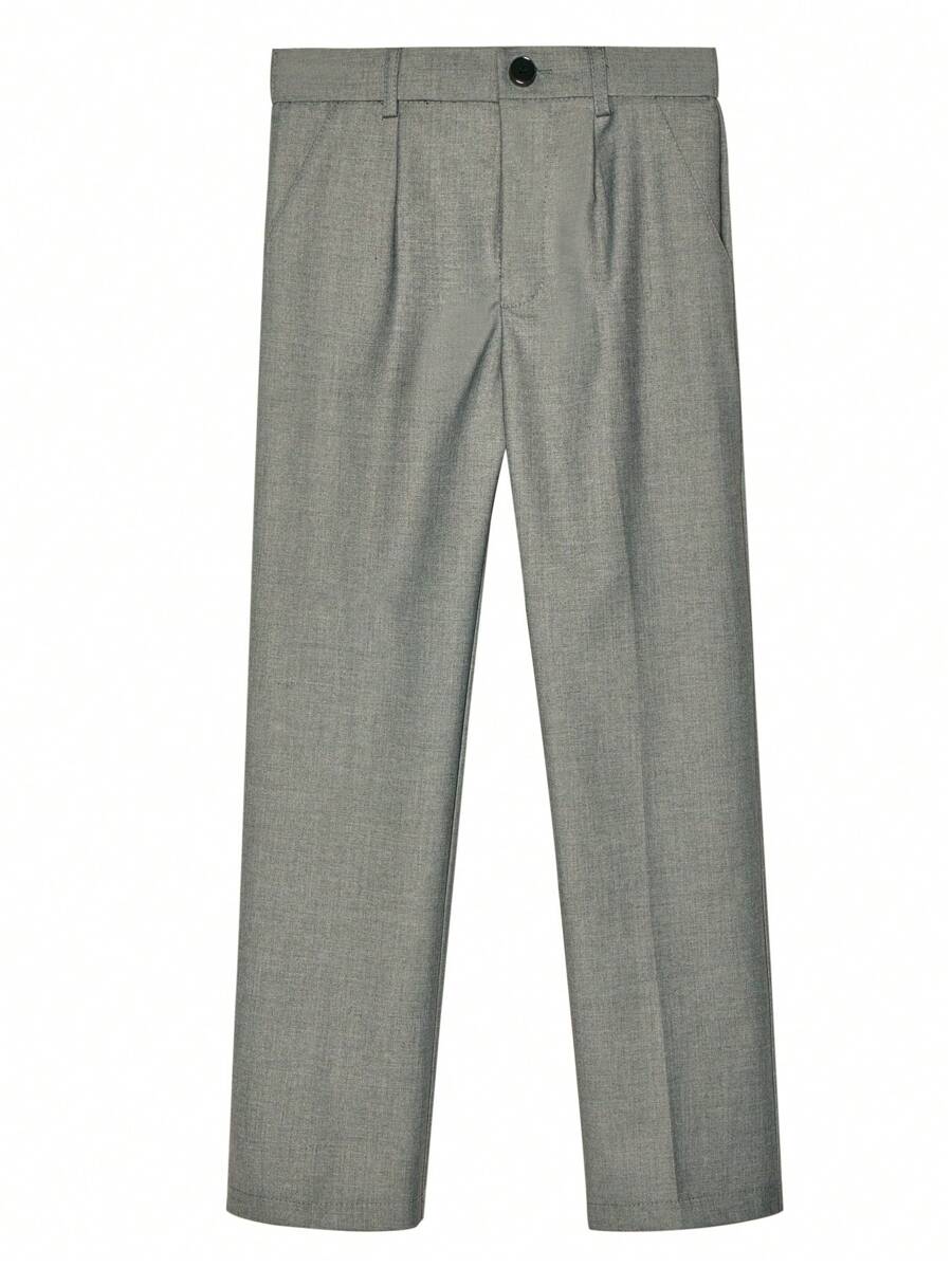 Toddler Boys Slant Pocket Trousers - Grey - View 1