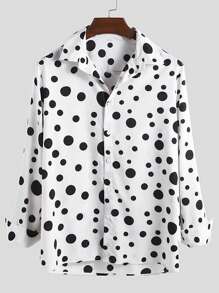 Uomo Camicia a pois - Bianco - Visualizzare 5