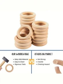 天然木環矽膠嬰兒牙膠/磨牙玩具