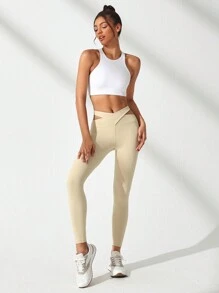 Lifespree Leggings deportivos con abertura cintura cintura