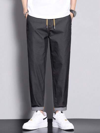 Männer Hose mit Tunnelzug, schrägen Taschen,