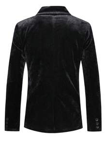 Manfinity Homme Men's Single-breasted Suit Jacket - Black - View 2