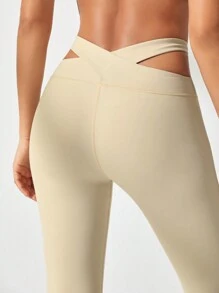 Lifespree Leggings deportivos con abertura cintura cintura