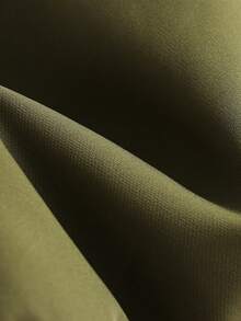 SHEIN LUNE Hơn Chi tiết về Flap Thả vai Eo dây rút Áo khoác Trench Without Tee - xanh quân đội - Xem 7