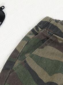 Bé trai Ngụy trang Cargo Đã bỏ túi Trở viền Quần denim - Nhiều màu - Xem 3