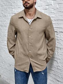 Manfinity Homme 男士大尺寸純色襯衫