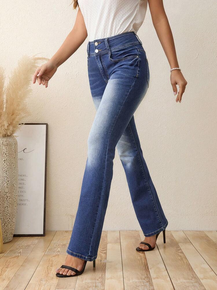 High Waist Flare Leg Jeans