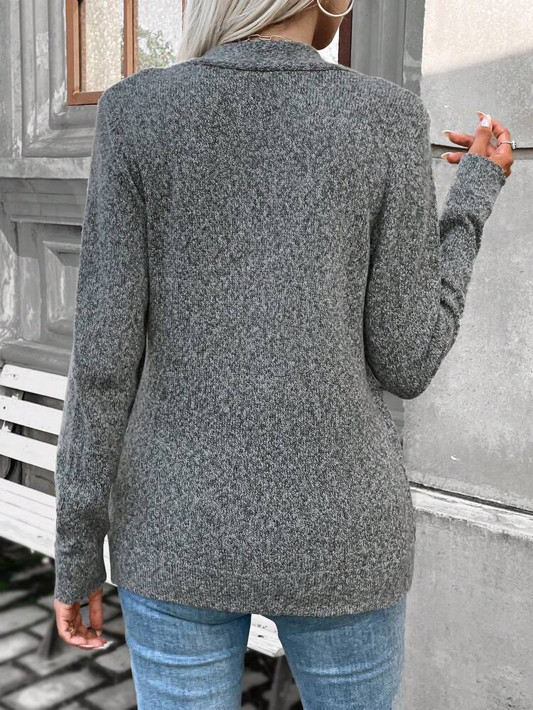 Marled Knit Pullover Fall Winter Sweater