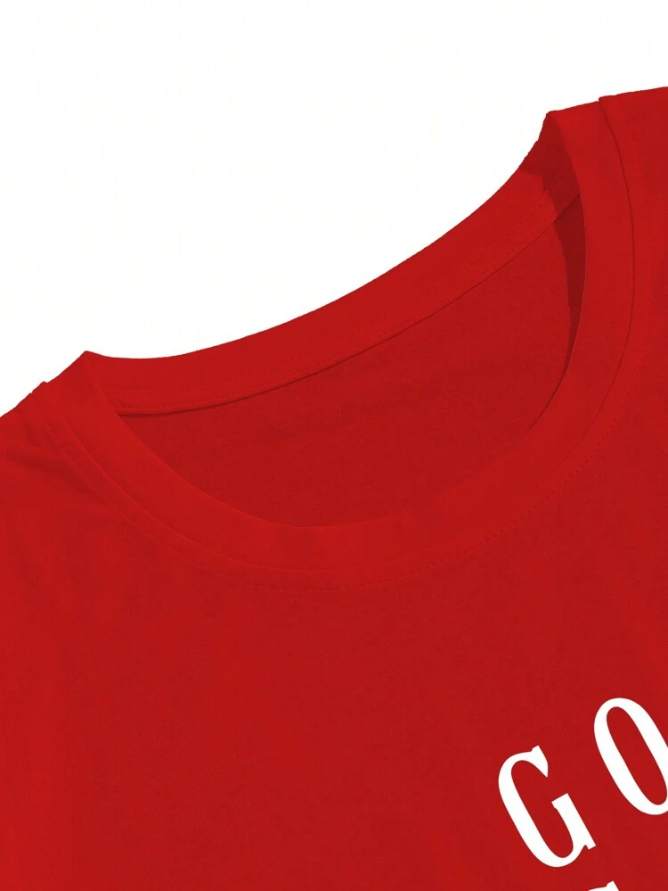 Men Plus Slogan Graphic Tee