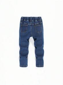 Baby Boy Ripped Jeans - Dark Wash - View 2