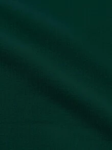 Manfinity Homme 男士手圖案落肩袖運動衫 - 墨綠色 - 查看 6