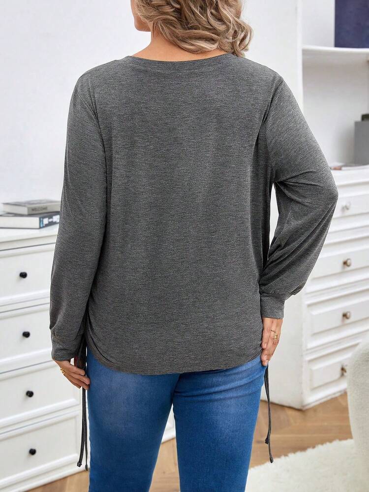 Plus Drawstring Side Tee