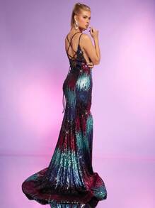 Hauture Tách đùi Nàng tiên cá Hem Kim sa Đầm - Nhiều màu - Xem 2