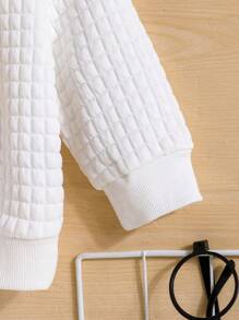 男嬰卡通臉圖案衛衣和衛褲