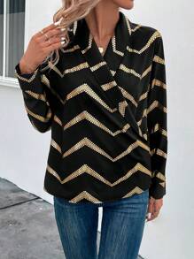 SHEIN Clasi Women Blouses - Hitam - View 3