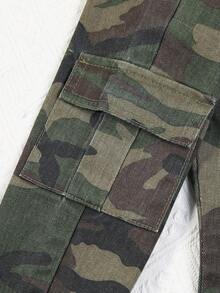 Bé trai Ngụy trang Cargo Đã bỏ túi Trở viền Quần denim - Nhiều màu - Xem 5