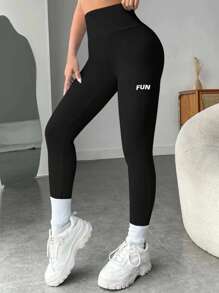 Flirla Băng hình chữ cái Eo Xà cạp - màu đen - Xem 1