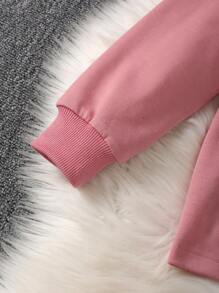 女小童前蝴蝶結T恤&愛心圖案緊身打底褲