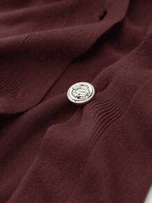 Manfinity Hypemode Lỏng lẻo Nam Có nút Áo len vest ( Áo sơ mi Không bao gồm ) - Màu Đỏ Sâu - Xem 3