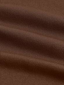 SHEIN ICON Chain Detail Bandana Hem Tube Top - Brown - View 3