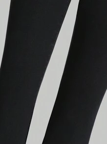 女大童星星印花牛仔喇叭褲 - 黑色 - 查看 4