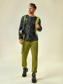 In My Nature Männer Hose mit seitlichen Pattentaschen, Tunnelzug, Cargo, Outdoor