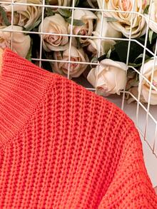 SHEIN LUNE Plus Color Block Drop Shoulder Sweater Knit Pullover Fall Winter Sweater - Multicolor - View 4