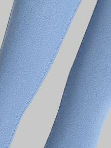 SHEIN Sparklyn Tween Girl Solid Jeans - Medium Wash - View 4