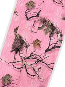 SHEIN Unity 樹圖案腰部抽繩闊腿褲 - 粉色 - 查看 7