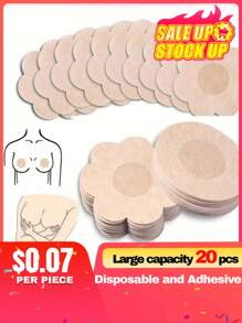 20pcs Disposable Adhesive Nipple Cover Stickers - Brown - View 10