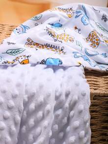 Baby Boy Cartoon Graphic Blanket - Multicolor - View 8