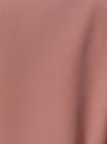 SHEIN LUNE 青果領抽褶袖開門襟西裝外套 - 藕粉色 - 查看 7